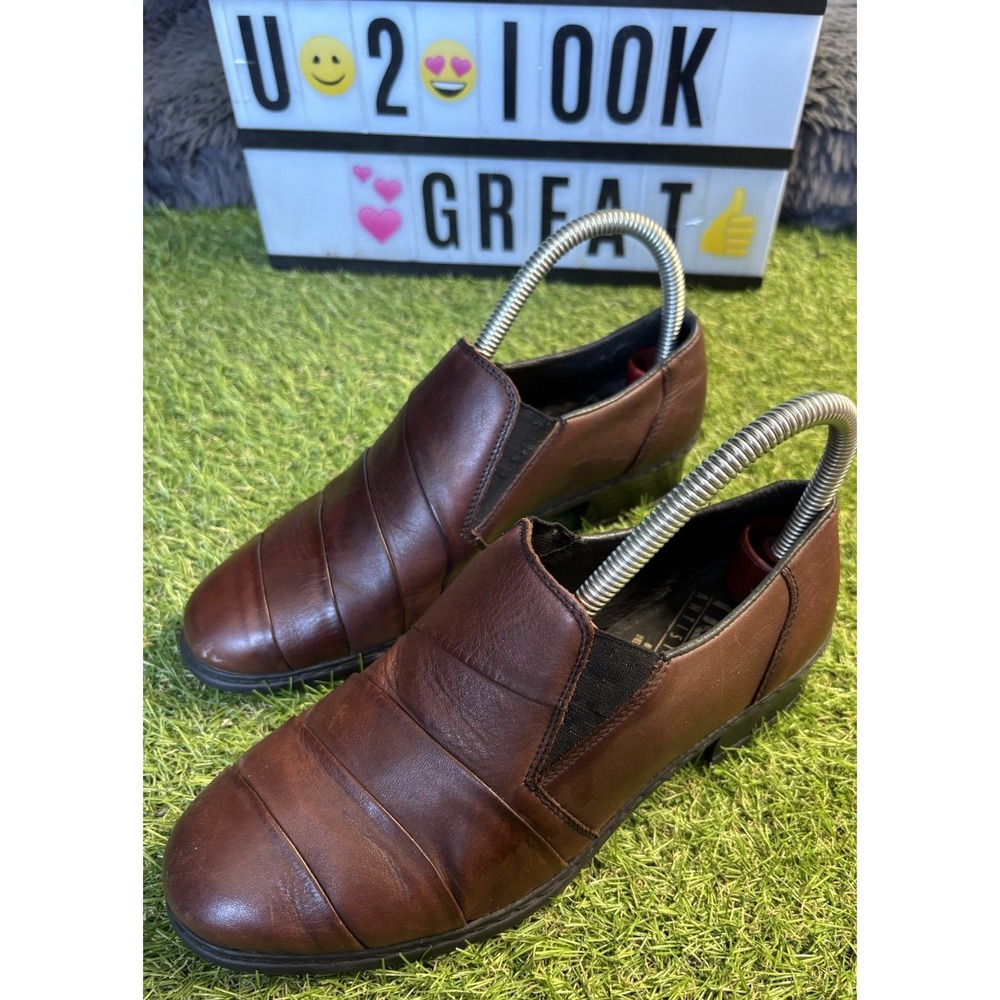 Rieker Antistress Women's Sz 7.5 Dark Brown Leather 5.5 UK Comfort‎ Slip On